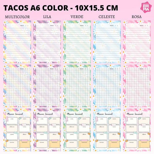 TACOS A6 90GR FULL COLOR 10X15.5