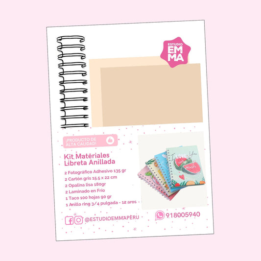 KIT PARA 1 LIBRETA A5